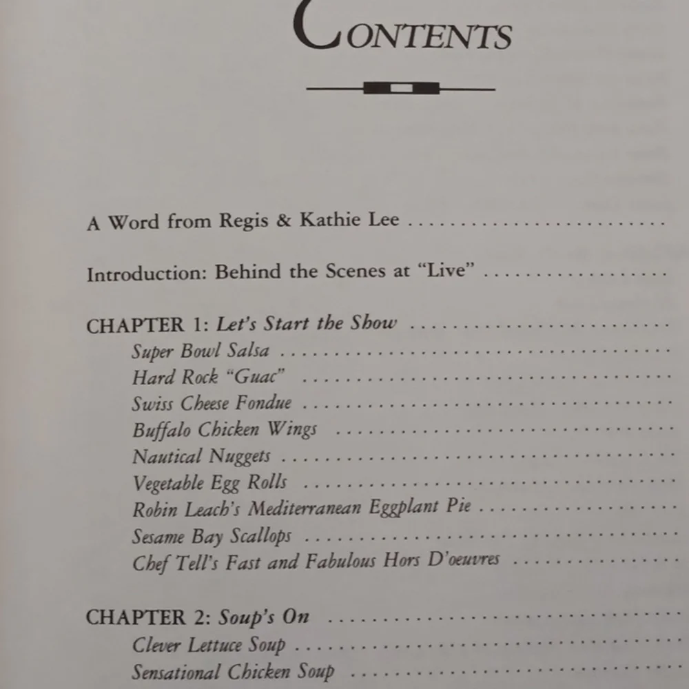 Cookbook Regis and Kathie Lee Gifford 1990's